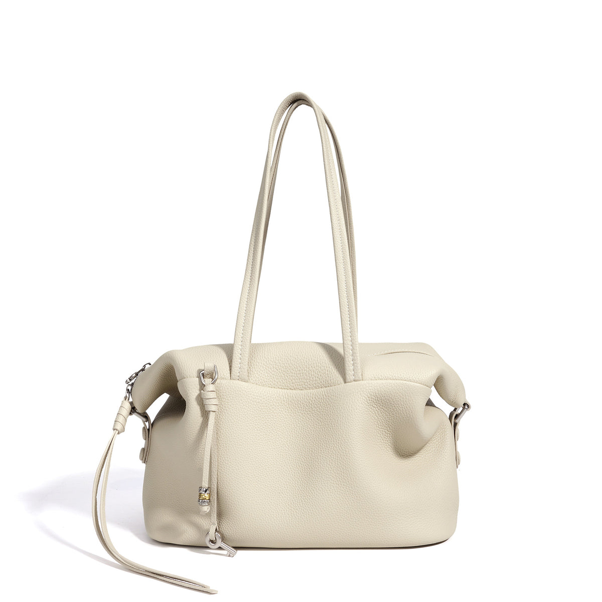 Niche Korean Style Genuine Leather Commute Bag, Premium Large Capacity Shoulder Crossbody Top Handle Purse, Versatile Handbag for Women
