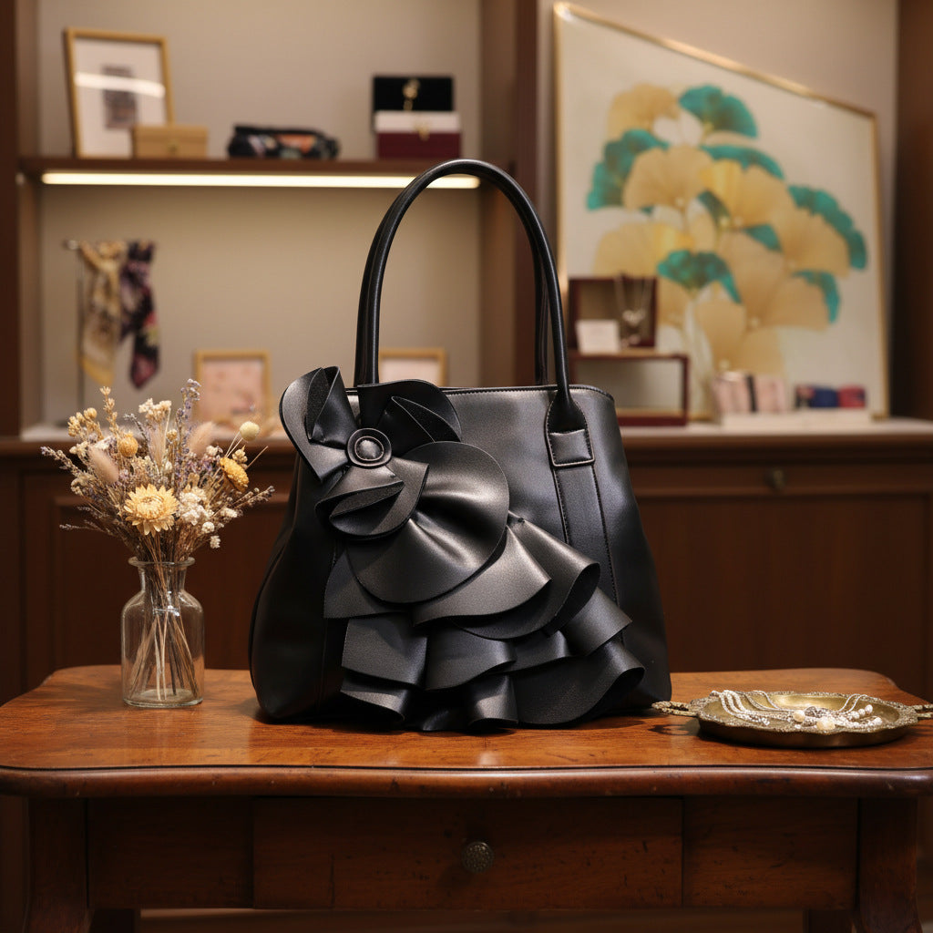 fashion flower handbag women luxury ladies tote bag