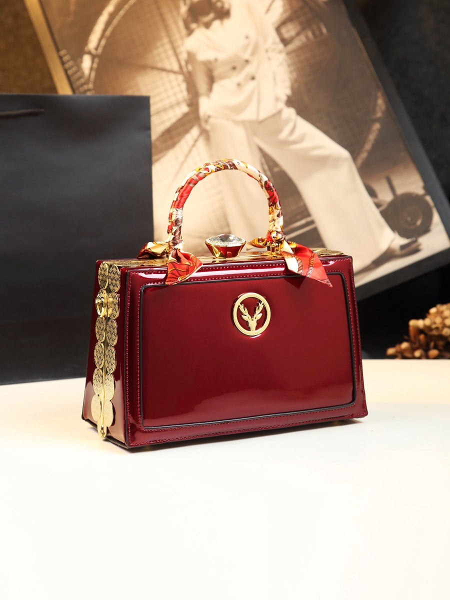 Genuine Leather Niche Mini Square Bag for Women Shoulder Crossbody Handbag, Premium Fashion Purse with Designer-Inspired Style