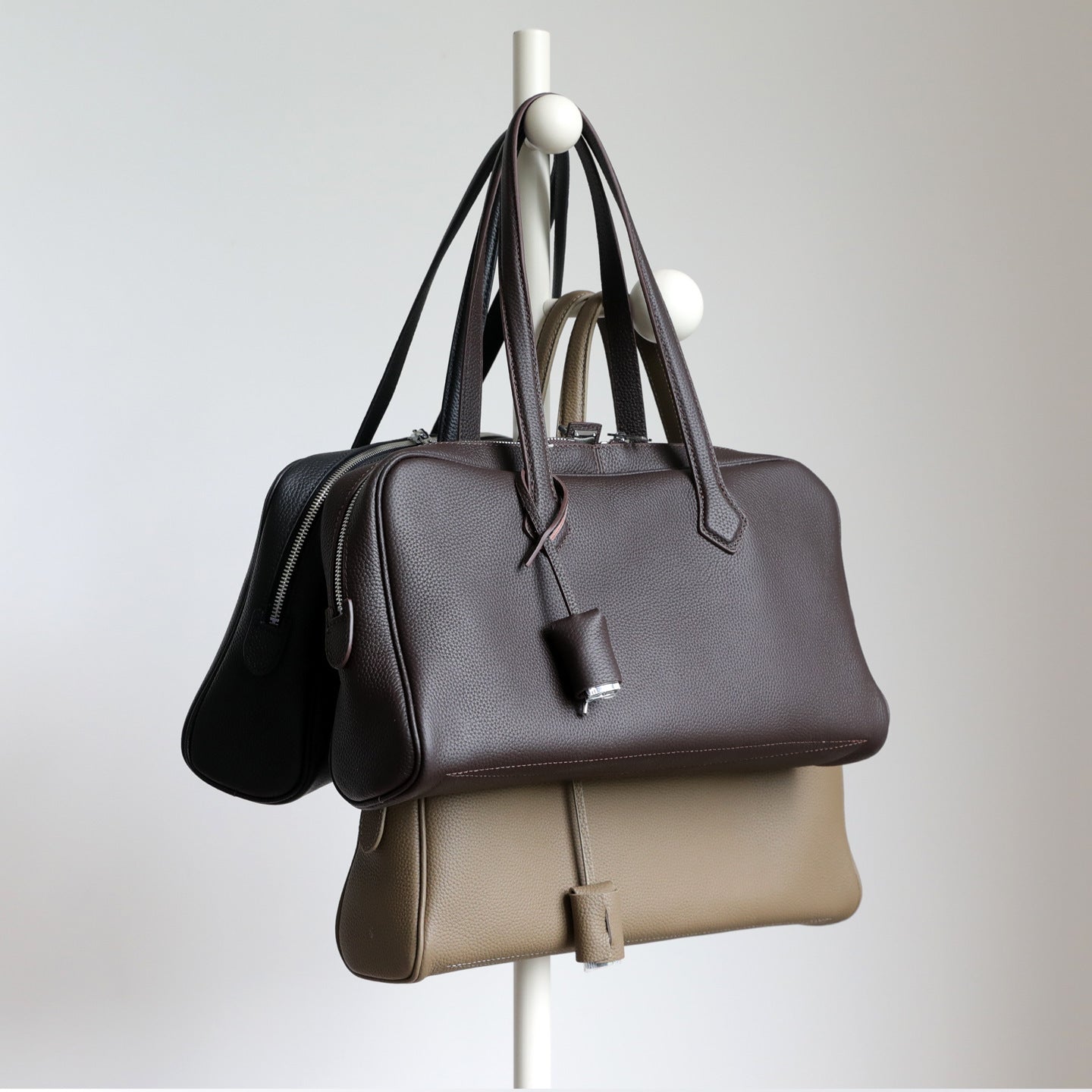 Togo Leather Tote Bag for Women Large Capacity Shoulder Handbag, Premium Commuter Purse with Versatile Everyday Style