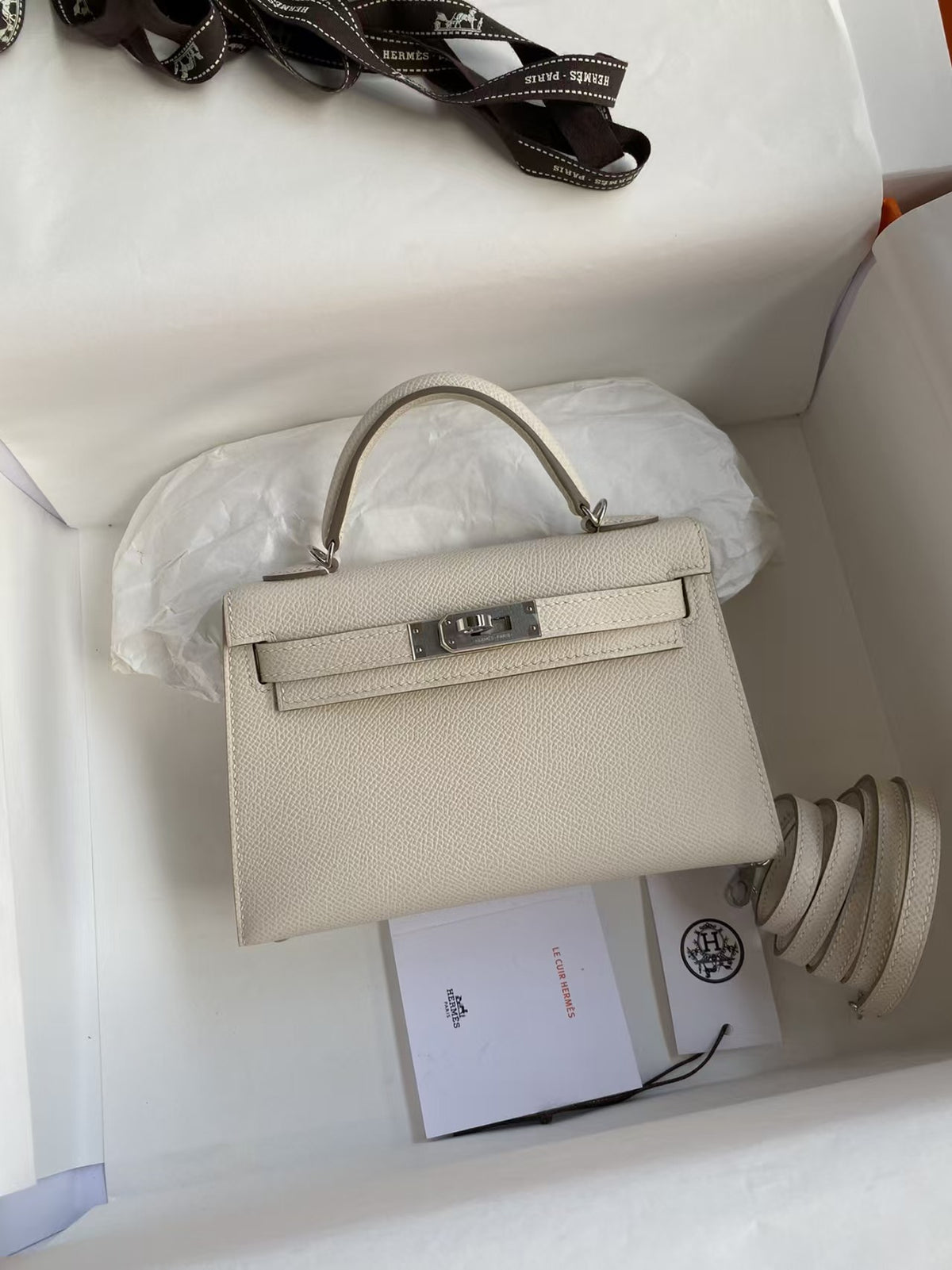 Genuine Leather Handmade Waxed Thread Mini 2nd Gen Kelly-Style Bag for Women, Classic Palm Texture Shoulder Crossbody Top Handle Purse, Premium Handbag for Ladies