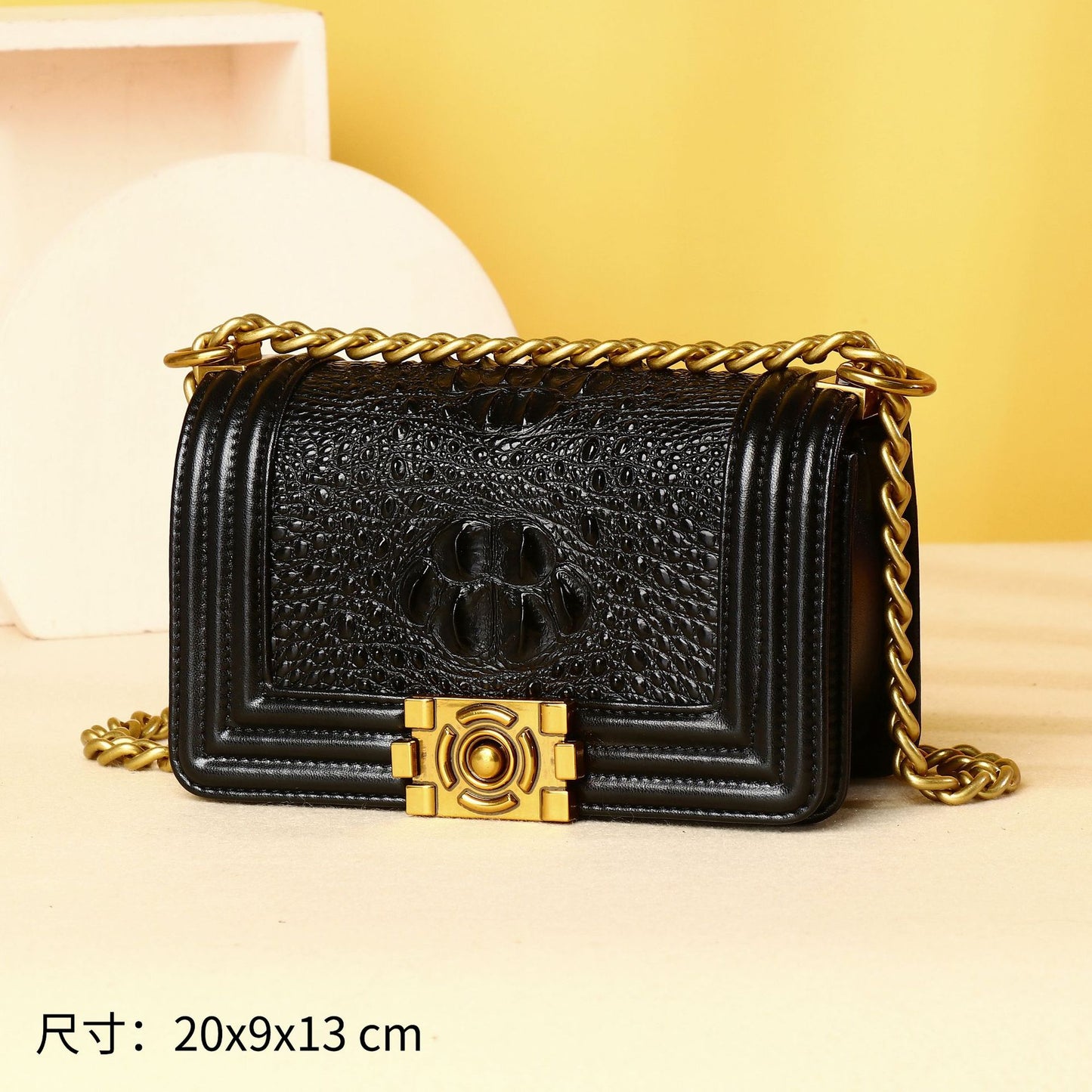 New Arrival Classic Croc-Effect Stylish Mom Bag for Women, A Lightweight Shoulder Crossbody Handbag with Versatile Vintage Design