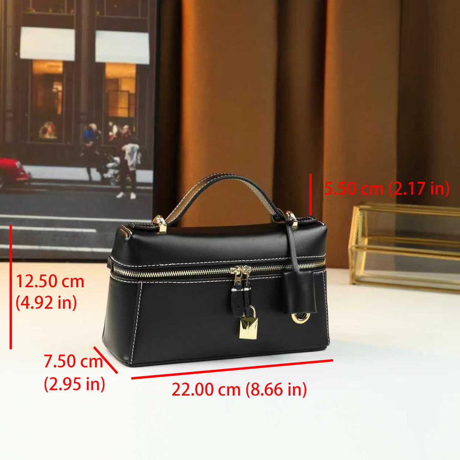 Solid Color Lunch Box Pillow Bag for Women Shoulder Crossbody Handbag, Minimalist High-Quality Purse with Versatile Everyday Style