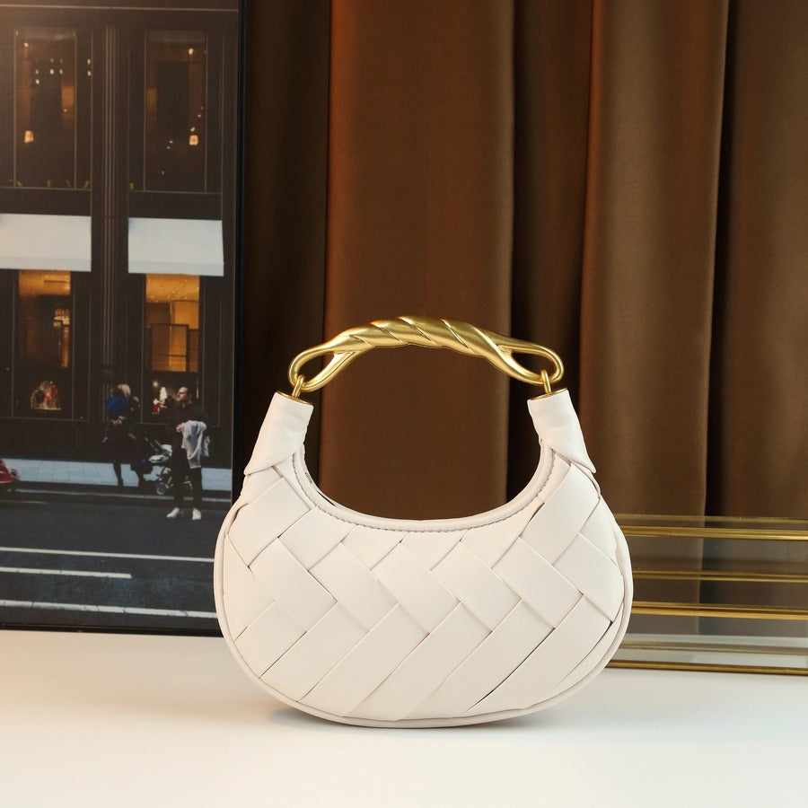 Quilted Woven Evening Bag for Women Summer Shoulder Crossbody Handbag, Trendy Personality Purse with Textured Design