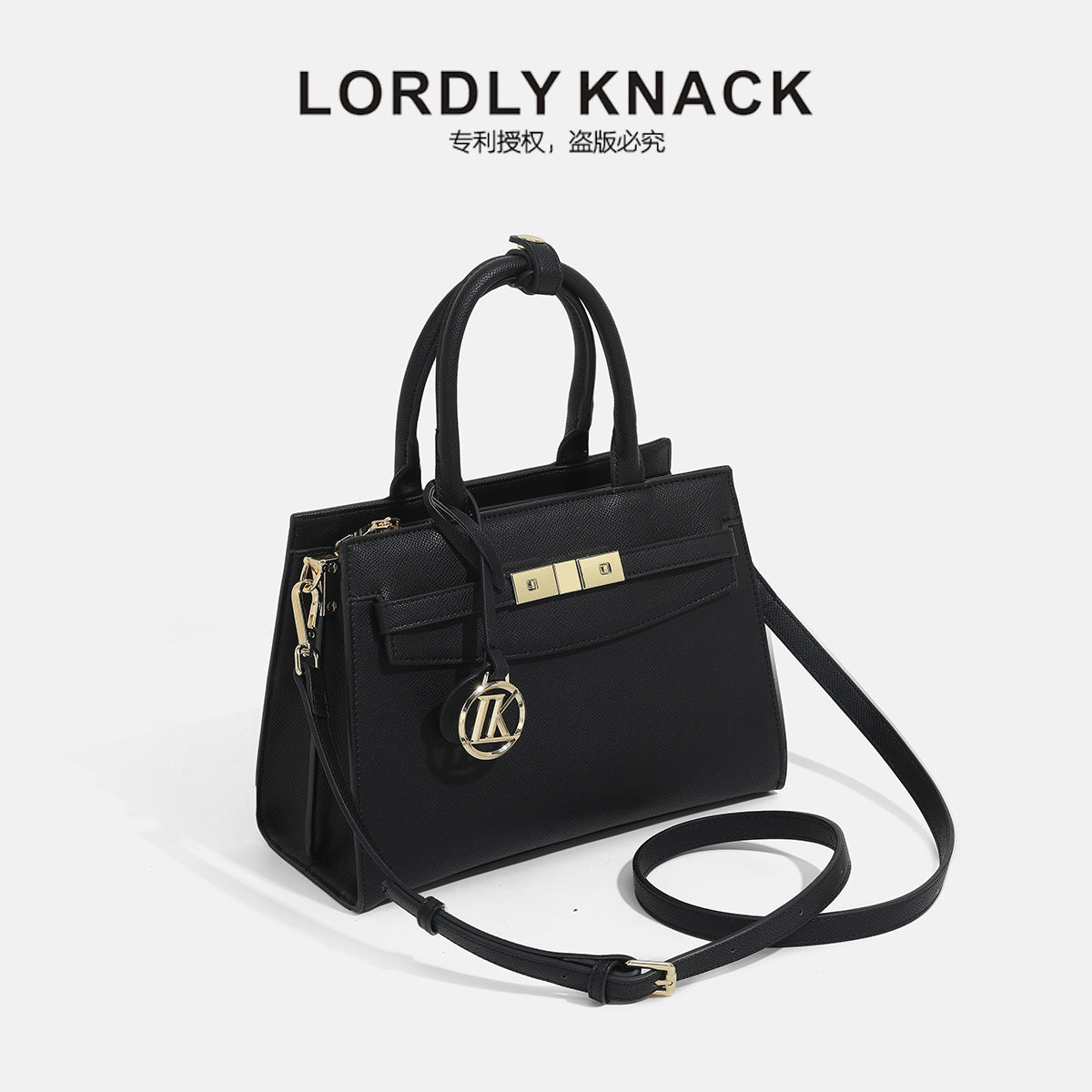 Elegant Light Luxury Handbag for Women, New Spring/Summer Trendy Shoulder Crossbody Bag with Kelly-Inspired Turn-Lock Design, A Chic Everyday Essential