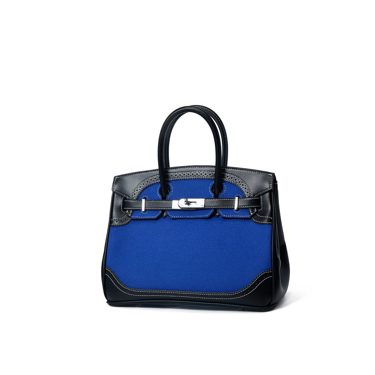 Large Capacity Genuine Leather Tote Bag for Women, Birkin-Inspired Top-Handle Handbag with Elegant Lace-Trimmed Design, Versatile Crossbody Purse for Everyday & Work