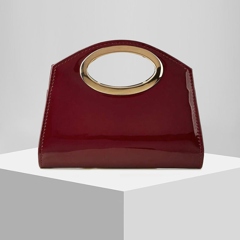 Glossy Evening Clutch for Women, New Formal Banquet Gown Bag with Chain Strap, Elegant Wedding Party Handbag for Ladies