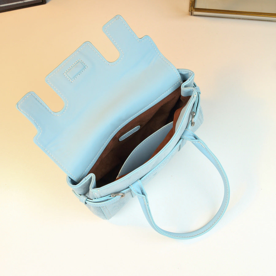 Candy Color Square Crossbody Bag for Women Pastel Spring Mini Top Handle Purse, Light Luxury Versatile Shoulder Handbag with Designer Feel