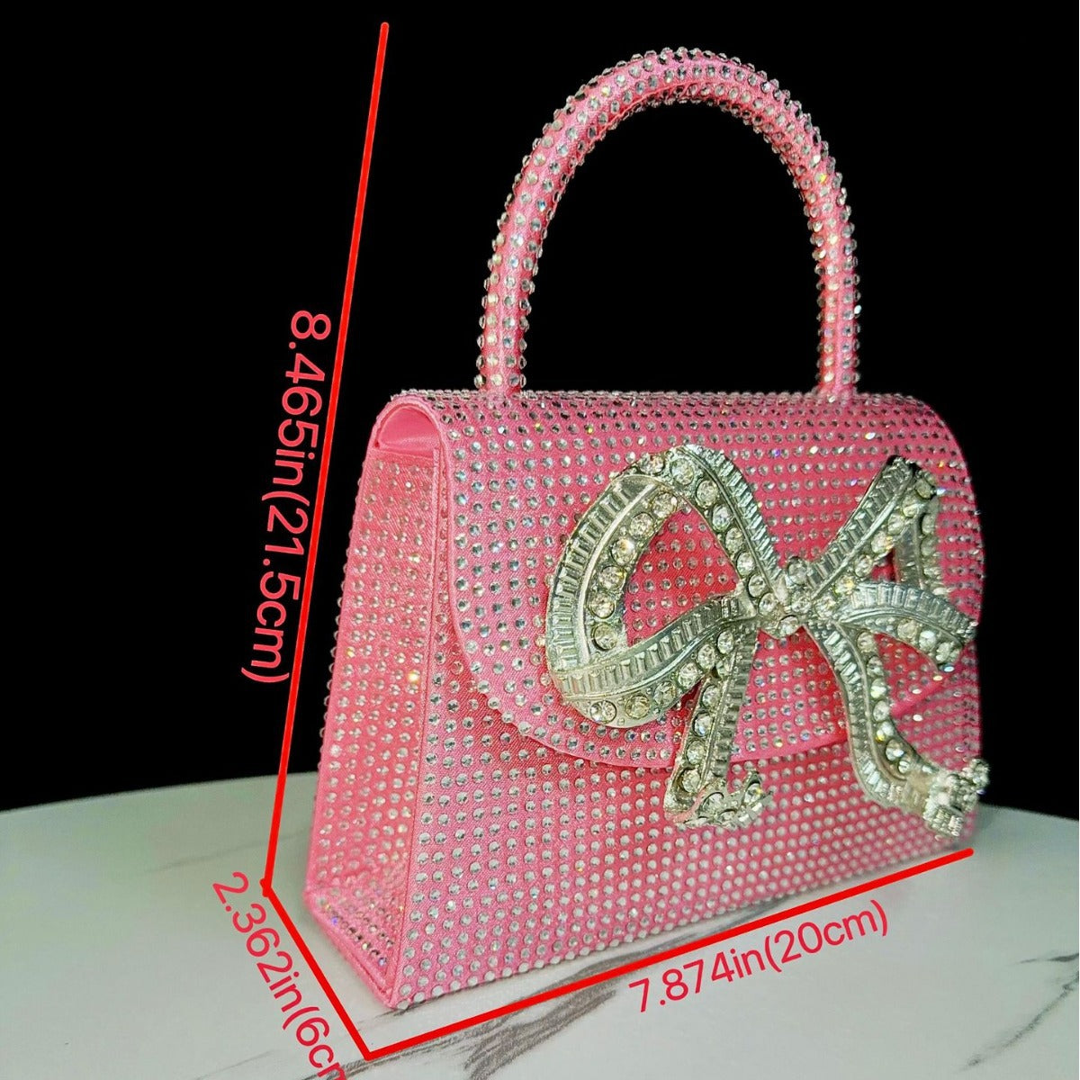 Dazzling Full Rhinestone Evening Bag for Women, A Crystal-Embellished Top-Handle Crossbody Shoulder Handbag Perfect for Banquets & Special Occasions