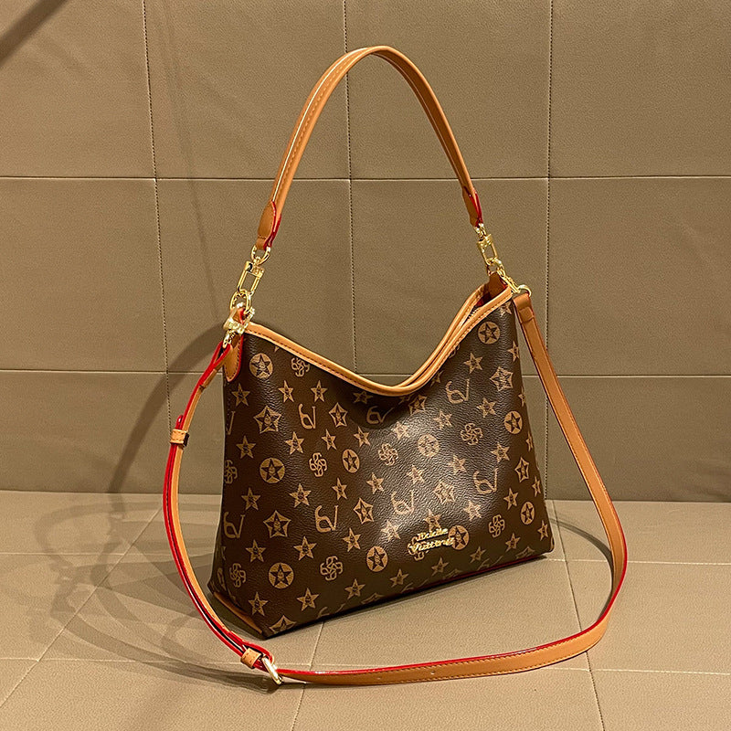 Premium Large Tote Shoulder Underarm Bag for Women | LV-Inspired Light Luxury Handbag with Sophisticated High-End Design | Spacious Commuter Carryall for Work, Errands & Travel | Chic Everyday Purse with Effortless Elegance & Timeless Appeal