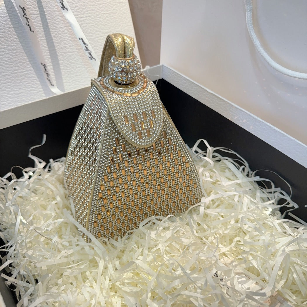 Dazzling Rhinestone-Embellished Wedding Evening Bag for Women, A Sparkly Crystal-Studded Top-Handle Purse, Perfect for Birthday Banquets Bridal Weddings Formal Dresses & Special Occasions