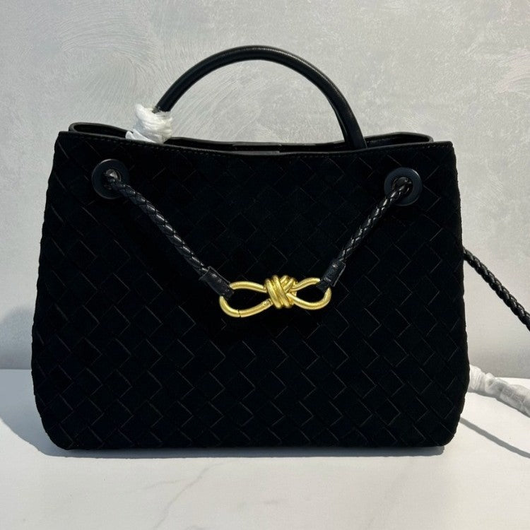 Genuine Leather Metal Bow Casual Handbag for Women, New Fashionable Top Handle Shoulder Crossbody Purse, Simple Chic Everyday Bag for Ladies