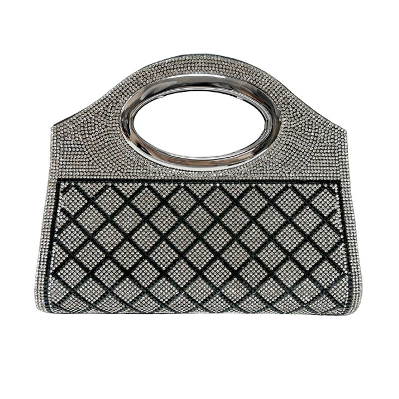 Dazzling Rhinestone Embellished Evening Clutch for Women, A Sparkly Top-Handle Banquet Bag Perfect for Cheongsam Formal Dresses Parties & Special Occasions