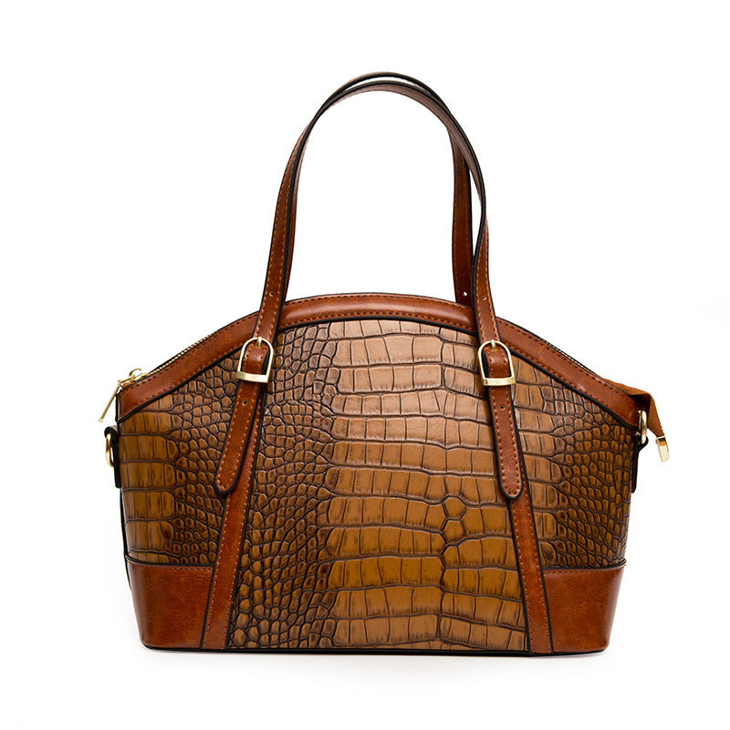 New Arrival Croc-Effect Shoulder Bag for Women, A Large Capacity Casual Handbag with Fashionable Versatile Design, Perfect Everyday Purse