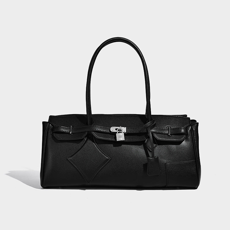 Chic Minimalist Fall/Winter Tote Bag for Women, Classic Office Briefcase Handbag with Birkin & Kelly-Inspired Silhouette, Versatile Commuter Top-Handle Purse for Work & Everyday