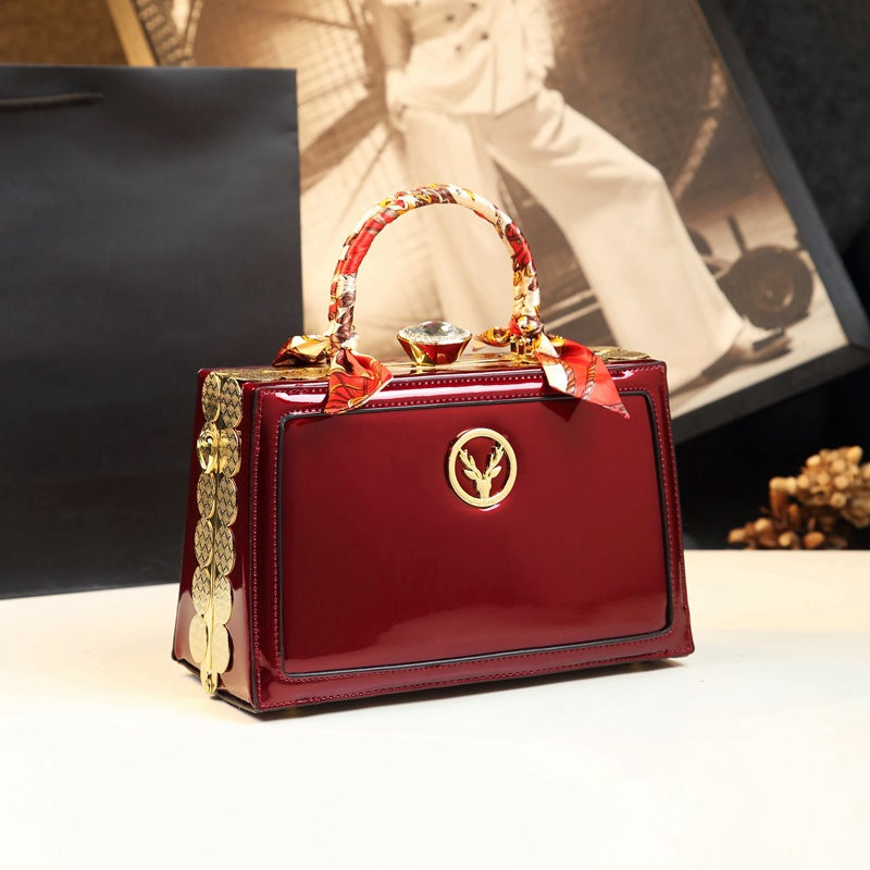 Genuine Leather Niche Mini Square Bag for Women Shoulder Crossbody Handbag, Premium Fashion Purse with Designer-Inspired Style