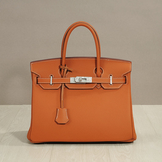 New Arrival Rhinestone-Embellished Pebbled Leather Tote Bag, Birkin & Kelly-Inspired Top-Handle Shoulder Crossbody Handbag with Large Capacity, Premium Everyday Purse