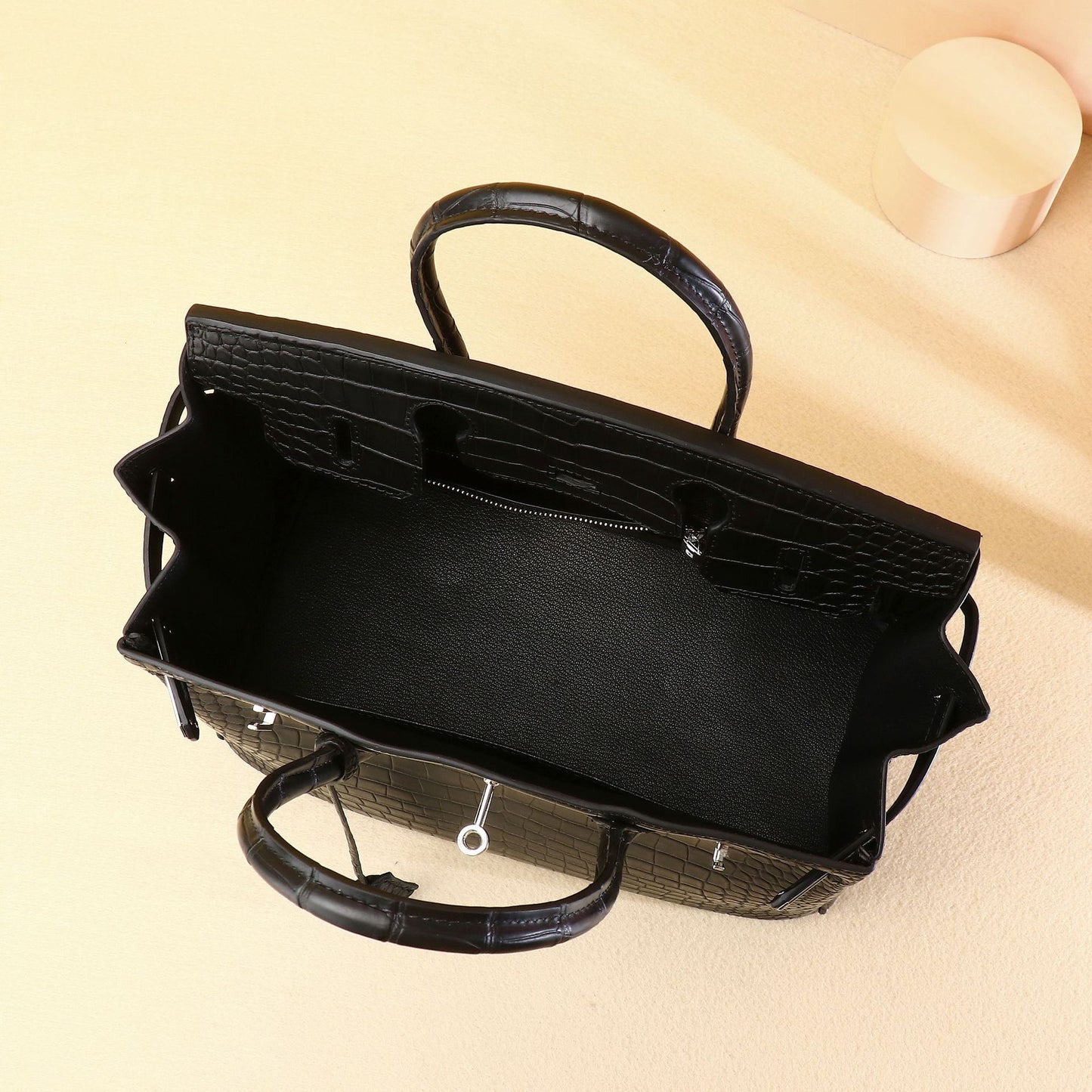 Elegant Croc-Embossed Birkin-Inspired Tote Bag for Women, Premium Luxury Shoulder Crossbody Handbag with Classic Top-Handle Design, Versatile Sophisticated Purse for Everyday Style
