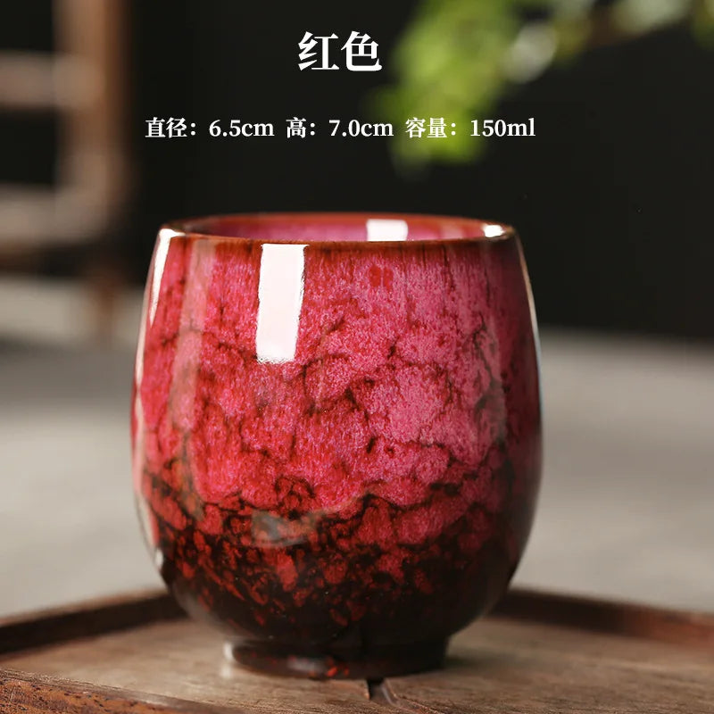 Pigmented Ceramic Teacups, Japanese Style Teaware, Tea Cup, I167, 150ml