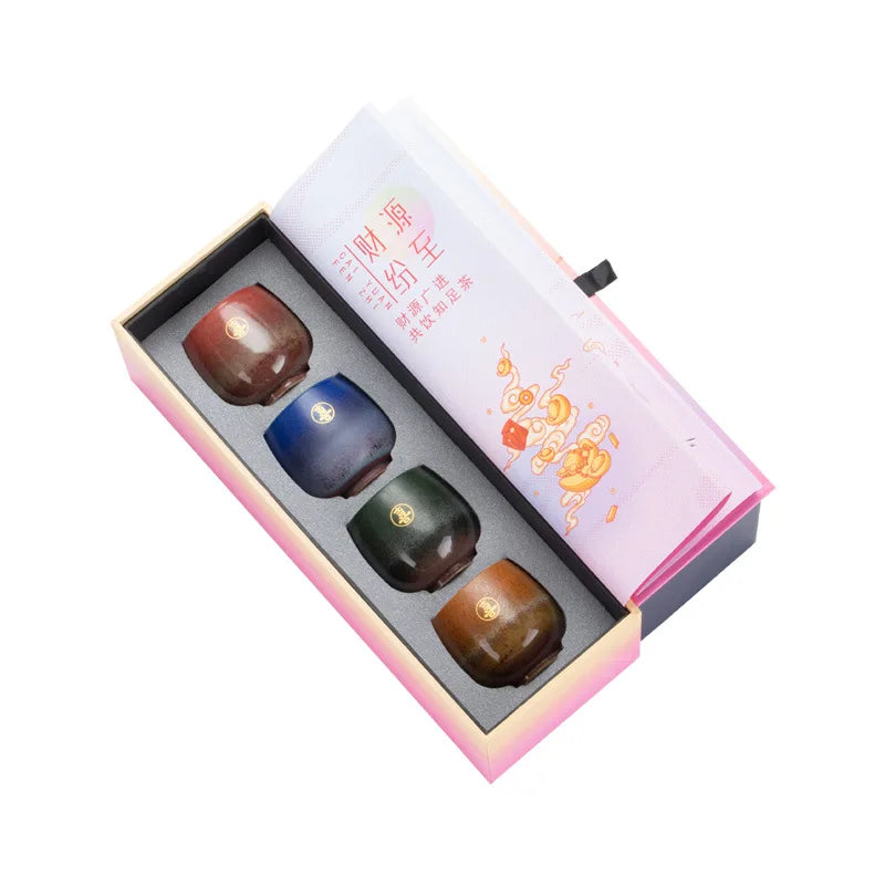 Porcelain Master Kung Fu Tea Cup Set Festive Tea Bowl Tea Single Cup Tea Set Gift Box For Free Customization
