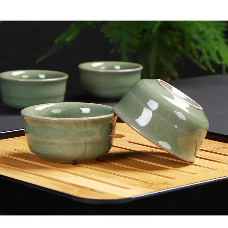 Portable Ceramic Teaware Set Chinese Kung Fu Teaset Teapot Traveller Teaware with Bag Teaset Gaiwan Tea Cups of Tea Ceremony