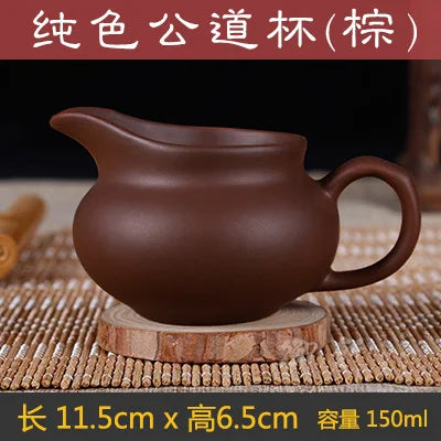 Purple Clay Cup Mug Tea Set Teapot Chinese Kung Fu Tea Cup Set Kettle Drankware Justice Cup Teapot Teaware