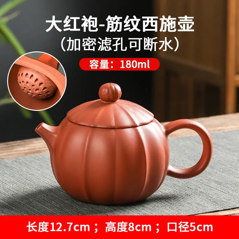 Purple Clay Tea Pot Raw Ore Zhu Mud Beauty Tea Infuser Handmade Filter Teapot Tradition Zisha Tea Set