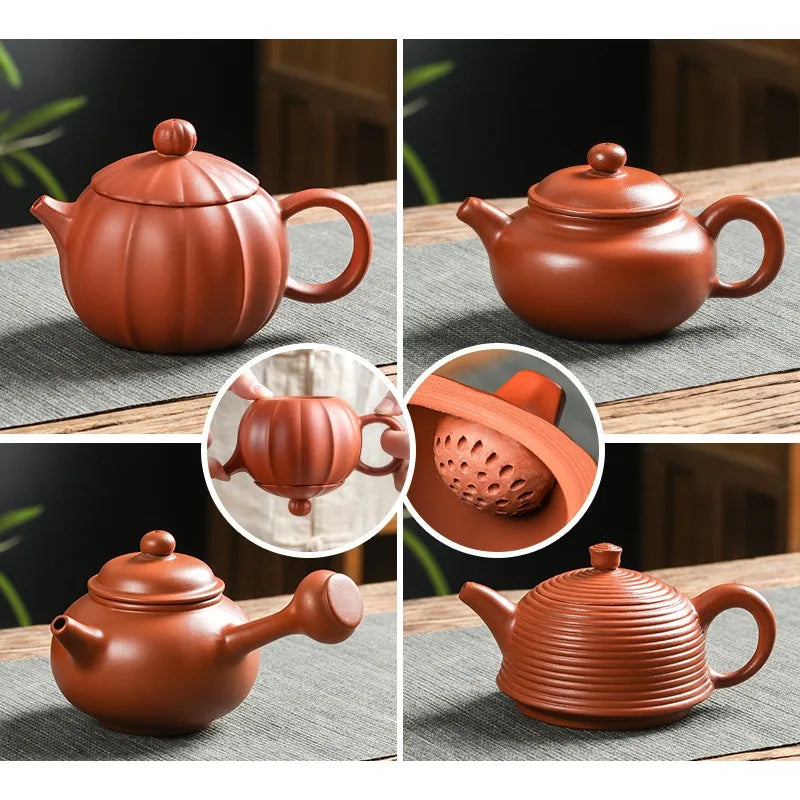 Purple Clay Tea Pot Raw Ore Zhu Mud Beauty Tea Infuser Handmade Filter Teapot Tradition Zisha Tea Set