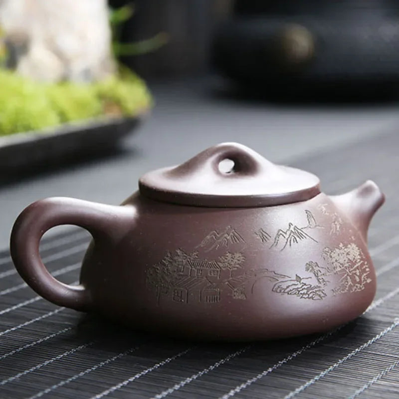 Purple Clay Tea Set ZishaTeapot Handmade Chinese Yixing Kettle Puer Green Tea Kung Fu Teapot Set Zisha Teaware