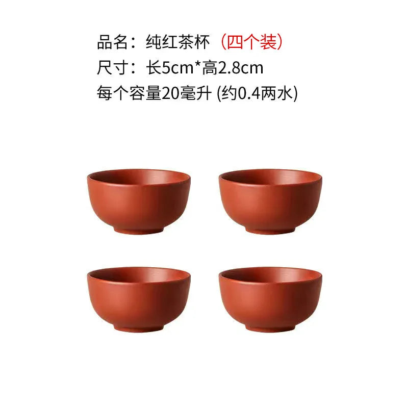 Purple Clay Teapot Red Clay Red Clay Ceramic Filter Small Size Tea Pot Kung Fu Tea Pothousehold Tea Making Set