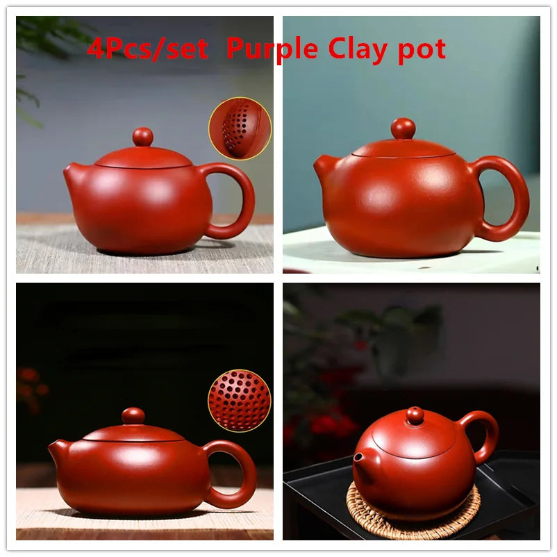 Purple Clay Teapot Teaware Household Chinese Tea Ceremony Gifts Portable Authentic Yixing Handmade Tea Pots