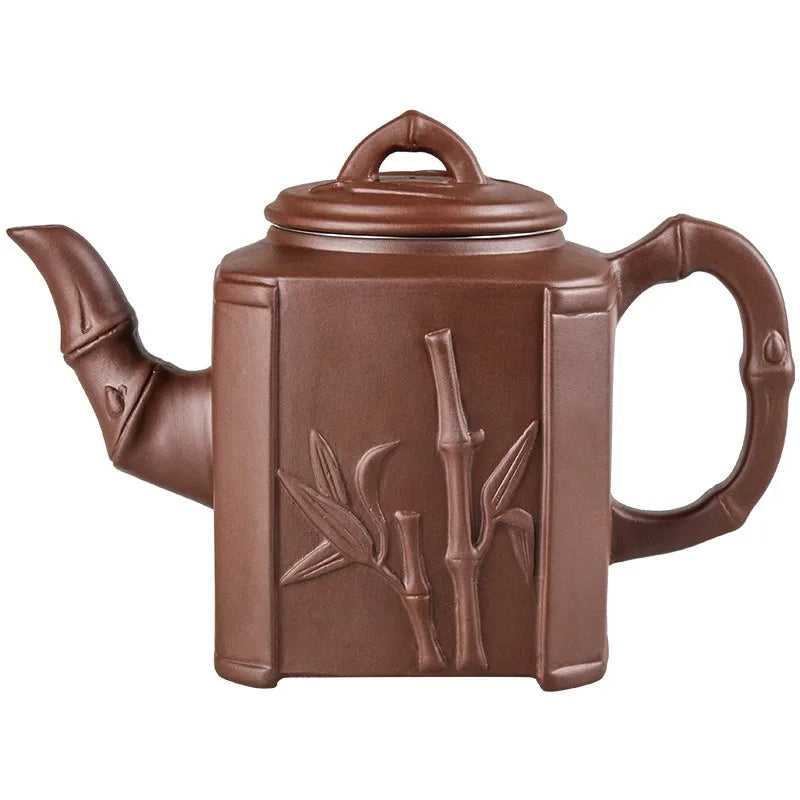 Purple Clay Teapots Chinese Kung Fu Tea Set Master Hand Carved Teapot with Tea Infuser Green Tea Filter Kettle Tea Accessories
