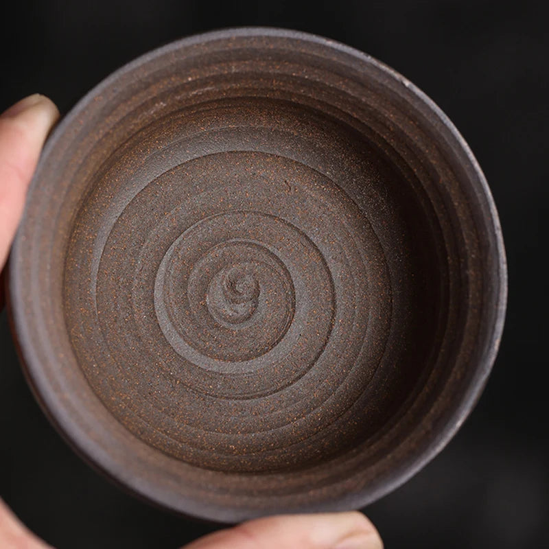Retro Ceramics Teaware Suit Stoneware Kiln Change Teapot Chinese Tea Ceremony Travel Portable Tea Set 1 Pot and 2 Cups