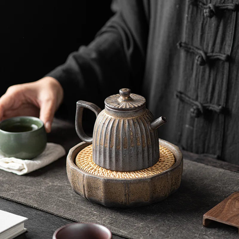 Retro Chinese Teapot Pottery Tea Kettles Elegant Teaware Ceramic Tea Infuser Home Decor Ceramic Kung Fu Tea Pots
