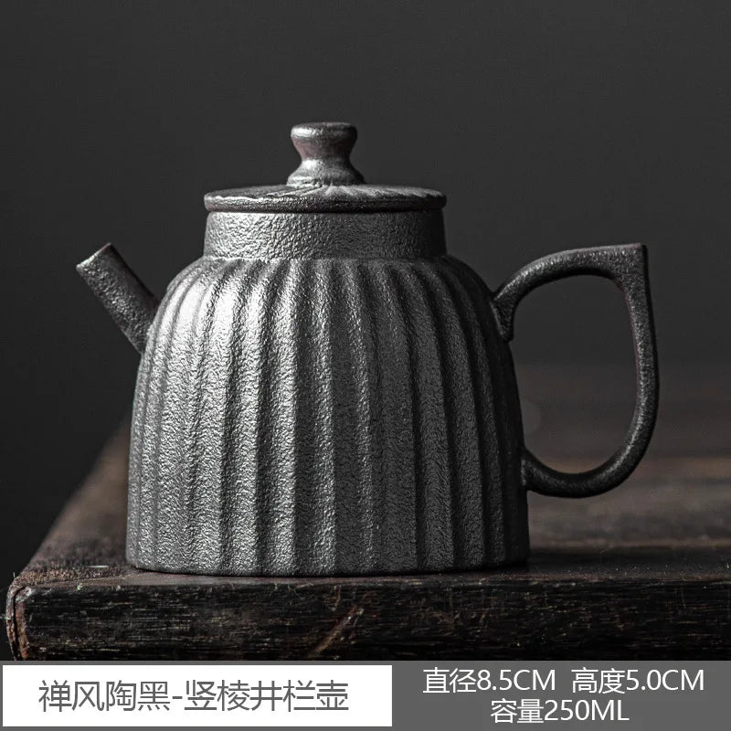 Retro Chinese Teapot Pottery Tea Kettles Elegant Teaware Ceramic Tea Infuser Home Decor Ceramic Kung Fu Tea Pots