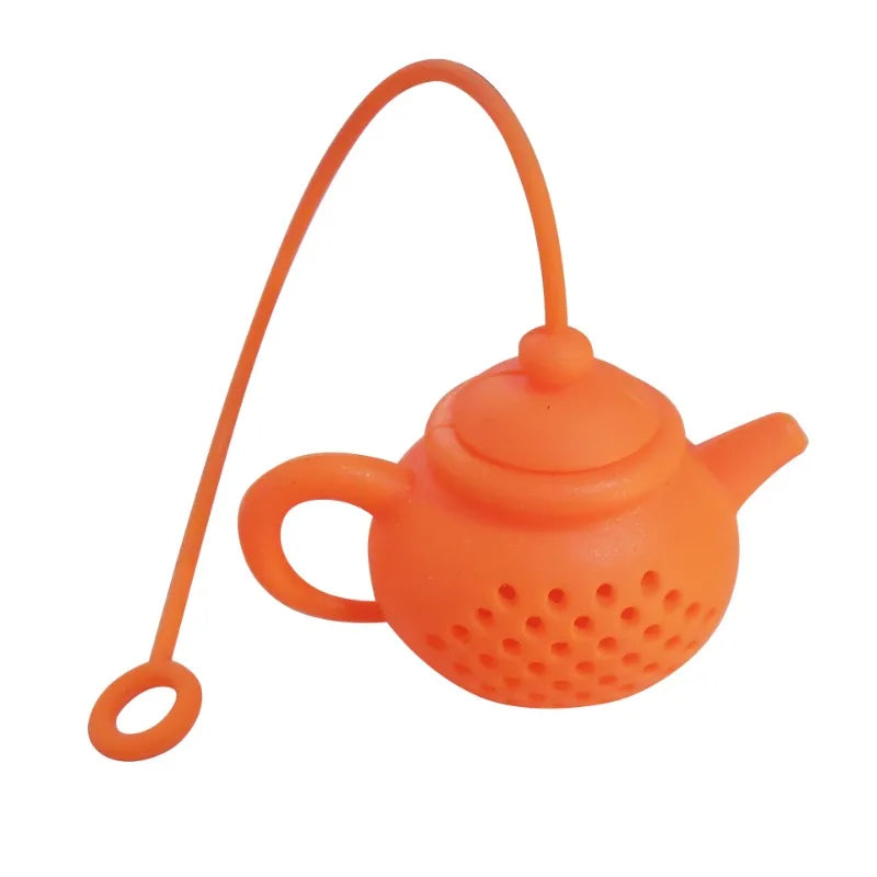 Silicone Teapot-Shape Tea Infuser Strainer Tea Bag Leaf Filter Diffuser Teaware Teapot Accessory Kitchen Gadget Creative