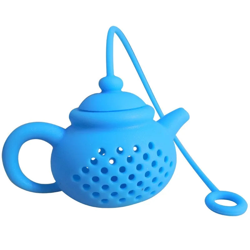 Silicone Teapot-Shape Tea Infuser Strainer Tea Bag Leaf Filter Diffuser Teaware Teapot Accessory Kitchen Gadget Creative