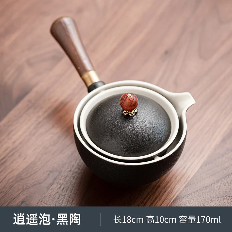 Swing Tea Artifact Lazy Kung Fu Tea Set Portable Xiaoyao Teapot Teaware Kitchen Dining Bar Home Garden