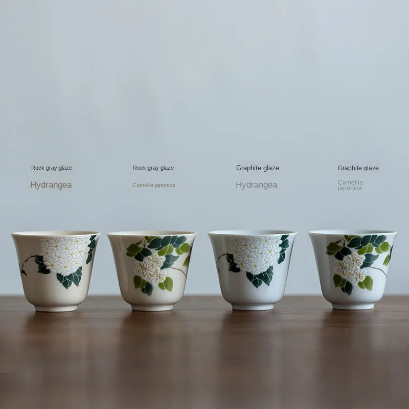 Tea Cup Cup Kung Fu Tea Set Household Personal Cup Simple Teacup Office Master Cup Bubble Tea Cup Retro Style Cup Teacups