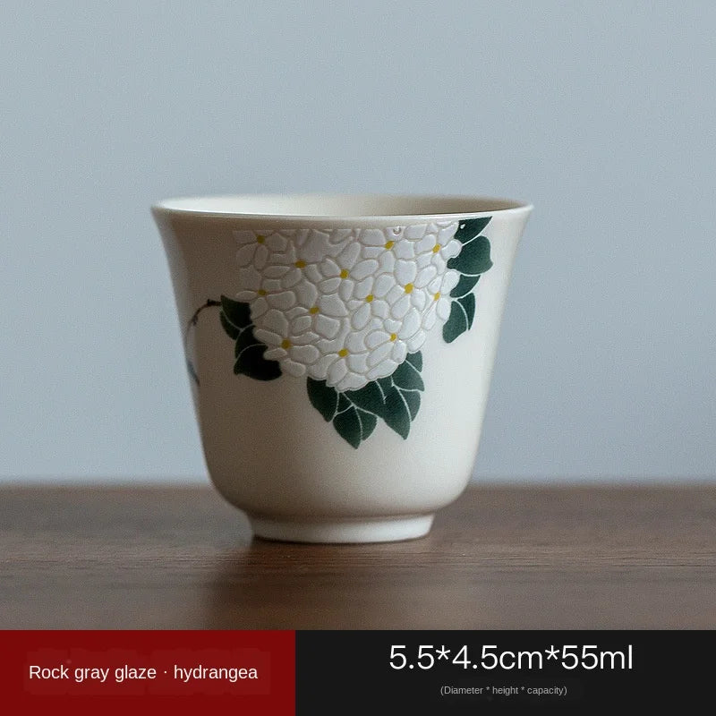 Tea Cup Cup Kung Fu Tea Set Household Personal Cup Simple Teacup Office Master Cup Bubble Tea Cup Retro Style Cup Teacups