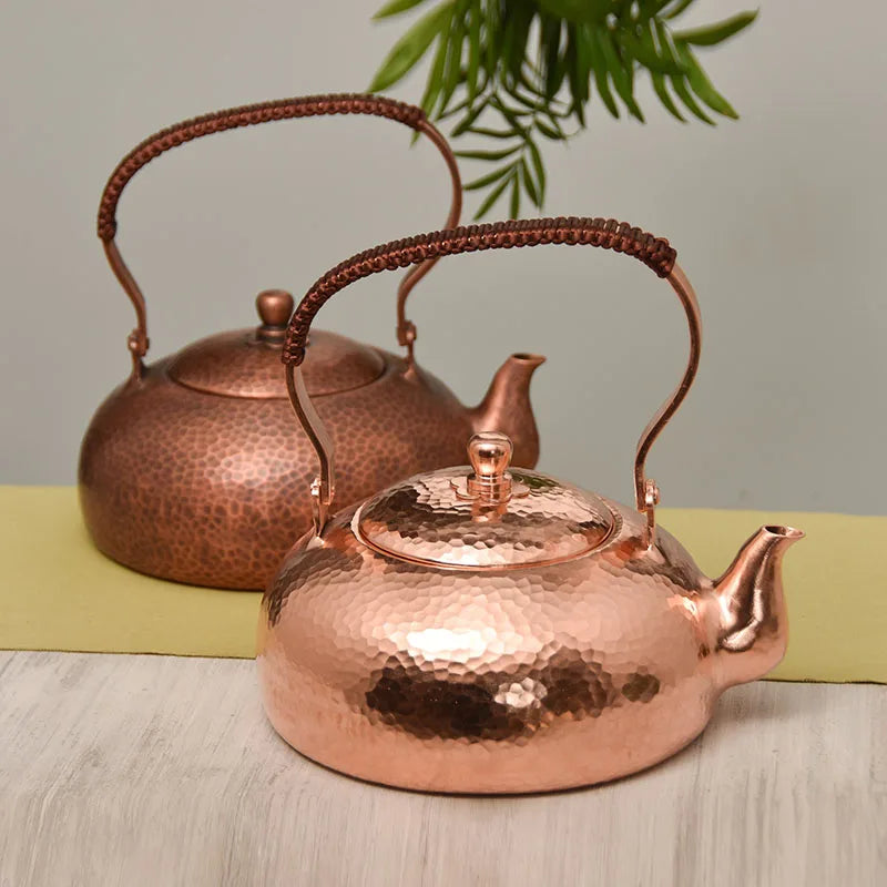 Tea Pot Vintage Large Chinese Teapot Copper Coffee Pots Handmade Large Teapots Metal Tea Infusers Kung Fu Tea Set Gift 1800ML