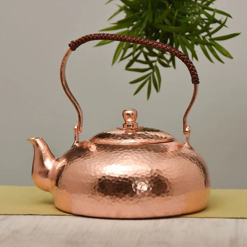 Tea Pot Vintage Large Chinese Teapot Copper Coffee Pots Handmade Large Teapots Metal Tea Infusers Kung Fu Tea Set Gift 1800ML