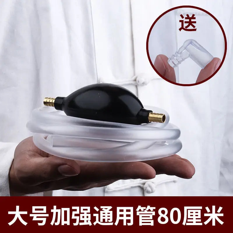 Tea Tray Drain Pipe With Water-absorbing Ball Silicone Copper Joints, Tea Table Down Water Pipe Hose Tea Ceremony Tea Set