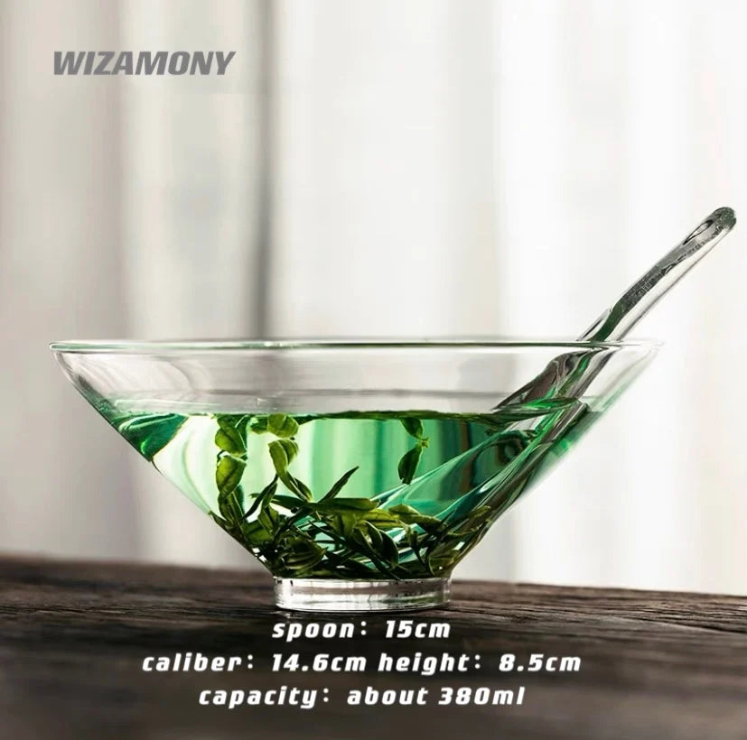 Tea ceremony чай Glass tea making bowl drainage bowl tea making utensil green tea Japanese style fair cup tea set tea ware set