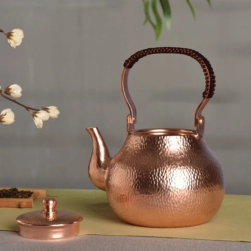 Teapot Large Teapot Set Japanese Copper Coffee Pots  Vintage Tea Pot Set Handmade Water Jug Metal Kung Fu Tea Set Gift 1300ML