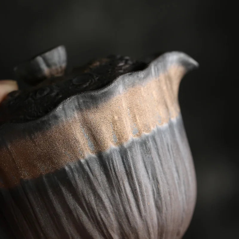 Teapot Yixing Old Rock Mud Gilded Iron Glaze Kung Fu Tea Sopera De Ceramica China Tea Tea Kettle Ceramic Tea Pot  Yixing Teapot