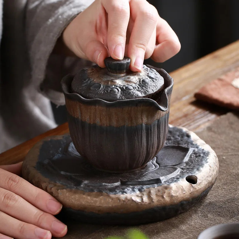 Teapot Yixing Old Rock Mud Gilded Iron Glaze Kung Fu Tea Sopera De Ceramica China Tea Tea Kettle Ceramic Tea Pot  Yixing Teapot