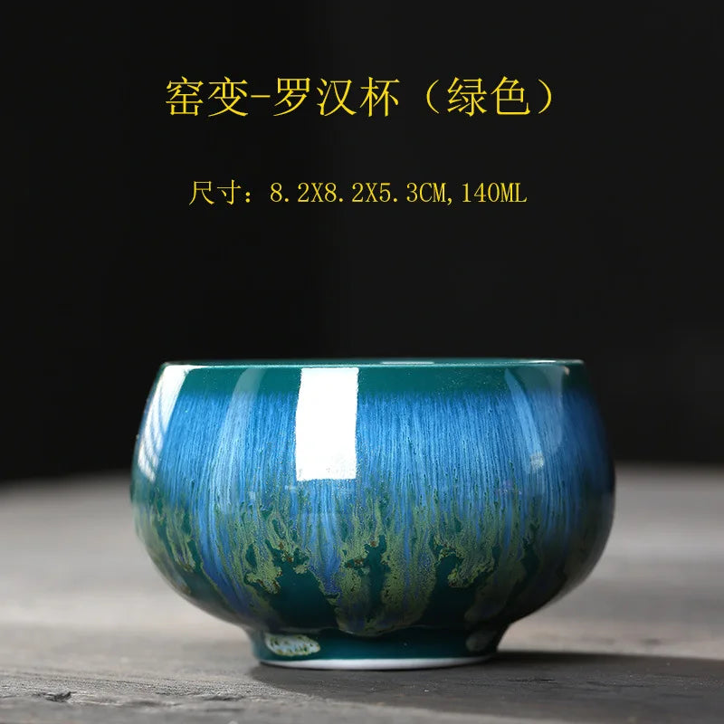 Temmoku Glaze Kiln Baked Jian Zhan Teacup Gift Ceramic Tea Bowl Kung Fu Tea Set Single Cup Tea Appreciation Cup Large Tea Cup
