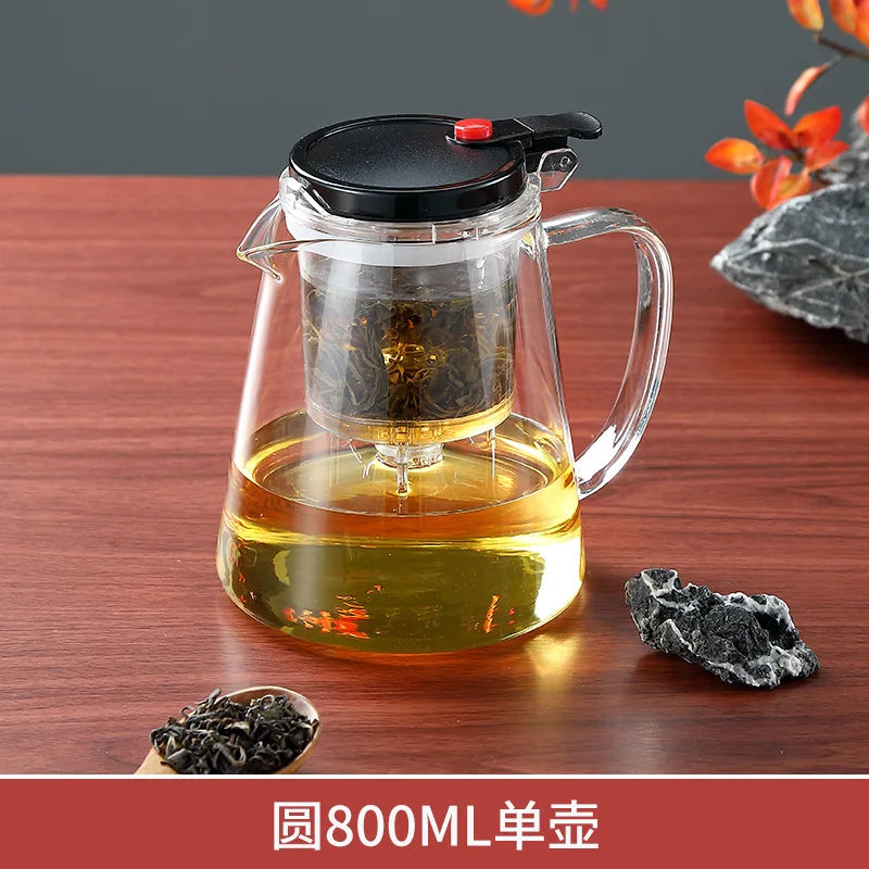 Thickened Glass Teapot High-temperature Resistant Teapot Household One-button Filtering Tea Separation Tea Maker