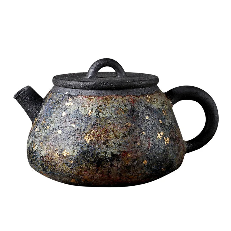 Three Times Rock Mine Ball Hole Teapot Taiwan Old Rock Clay Handmade Small Shipiao Teapot Kung Fu Tea Set Household Tea Maker